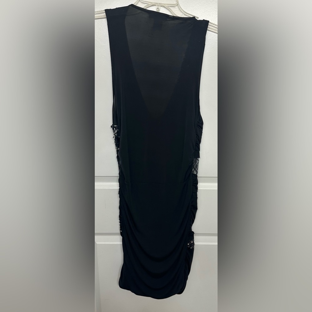 Y2K Wet Seal Black One Shoulder Dress with Silver Sequins - Picture 4 of 4